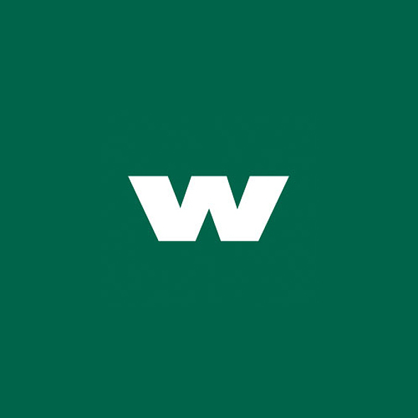 Weyland Icon im Bereich Jobs - weißes/transparentes "w" auf grünem Hintergrund
