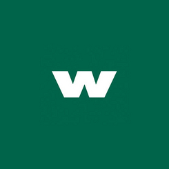 Weyland Icon im Bereich Jobs - weißes/transparentes "w" auf grünem Hintergrund